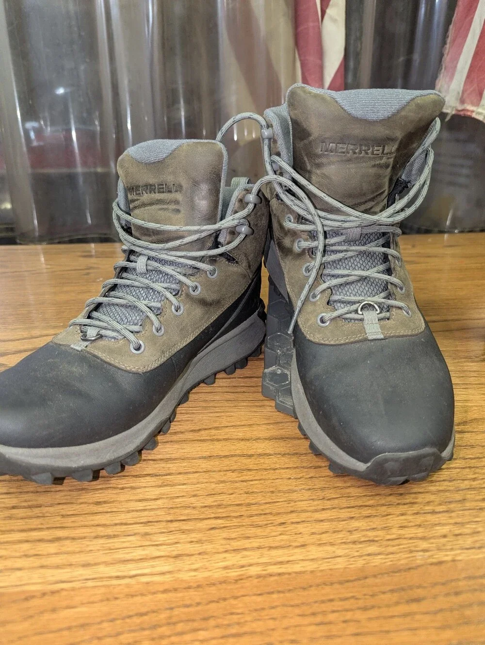 Merrell Men's Gray Waterproof Hiking Boots